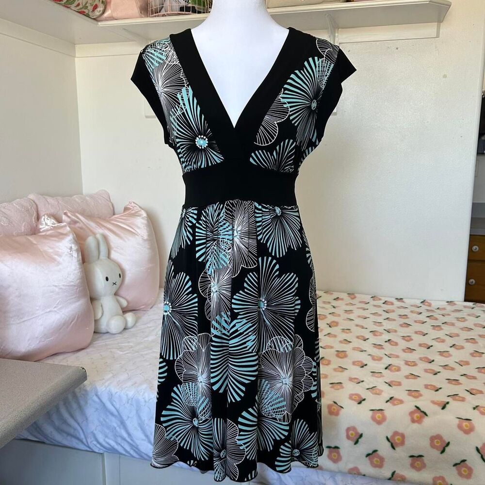 Speechless Women's Black and Blue Dress